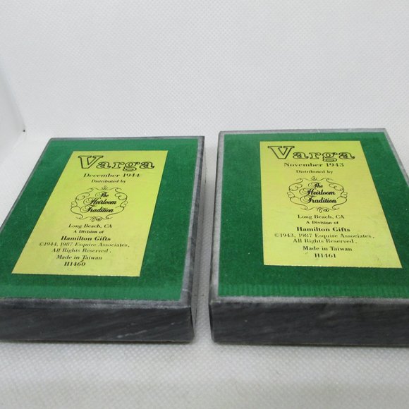 VARGA NOV. 1943 & DEC.1944 Marble Paperweight The Heirloom Tradition - Picture 8 of 11